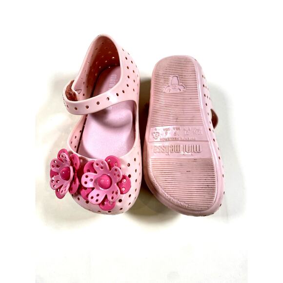 MINI MELISSA PINK BABY GIRLS SHOES SIZE 6 - Picture 1 of 3